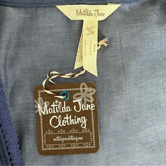 3/$25 Matilda Jane Hour by Hour Chambray Kimono Jacket XS - Picture 10 of 12